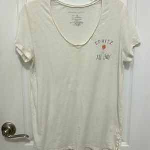 Grayson threads women’s ivory T-shirt, short sleeve XL “ Spritz All Day”
